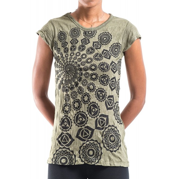 Sure Design Fractal Crinkled T Shirt