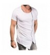 Extended Irregular T Shirt Zipper Asymmetrical