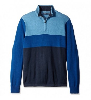 Nautica Color Block Quarter Zip Sweater