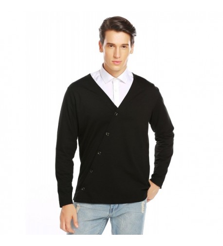 COOFANDY Oblique Collar Stylish Cardigan