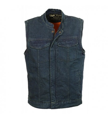 Club Vest CVM3000 BLUE XLCLUBVEST Mens Concealed Zipper BLUE XL