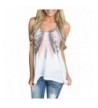 chimikeey Sleeveless Feather Printed Casual