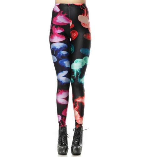 Thenice Stretchy Leggings Colorful jellyfish