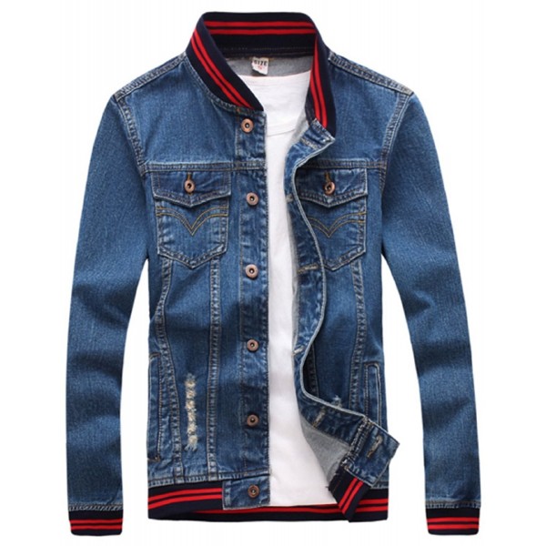 Olrek Casual Cotton Denim Jacke