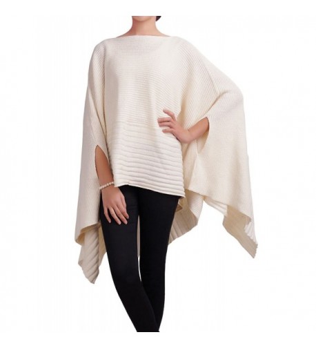 DELUXSEY Pullover Poncho Pullovers Sweaters