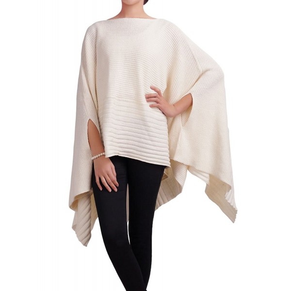 DELUXSEY Pullover Poncho Pullovers Sweaters