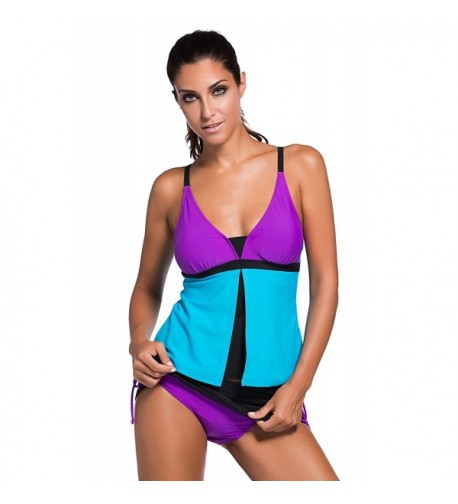 Queen Area Colorblock Tankini Swimsuit