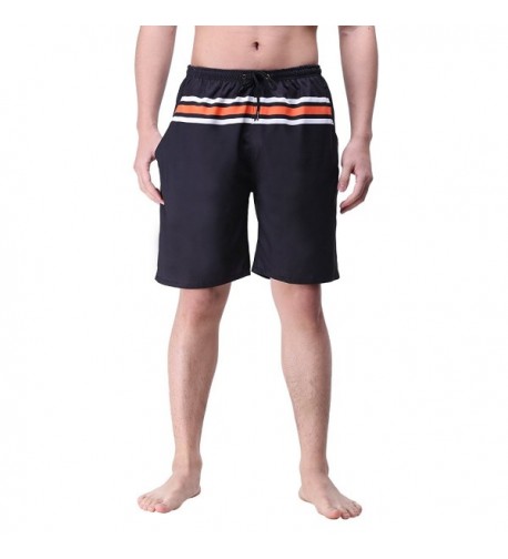 youvimi Stripe Casual Adjustable Boardshorts