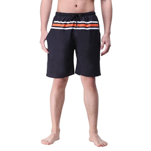 youvimi Stripe Casual Adjustable Boardshorts