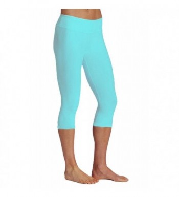 Cotton Yoga Capri Pants Women's Tummy Control Workout Leggings Non