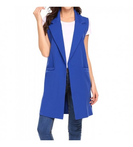 Showyoo Womens Sleeveless Duster Trench