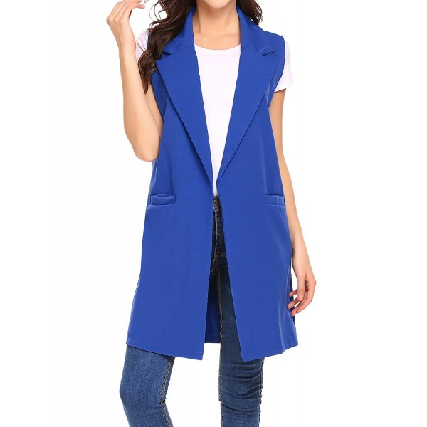 Showyoo Womens Sleeveless Duster Trench