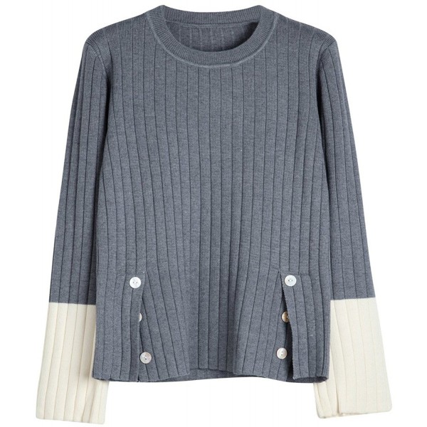 Youshunfushi Fashion Pleated Sweater Pullover