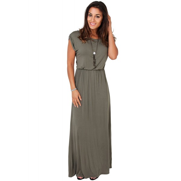 3269 KHA 16 3 KRISP Maxi Dress Khaki