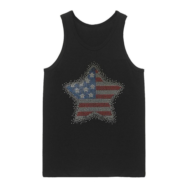 Flag Rhinestone Unisex Bling Medium