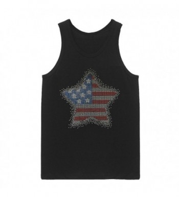 Flag Rhinestone Unisex Bling Medium