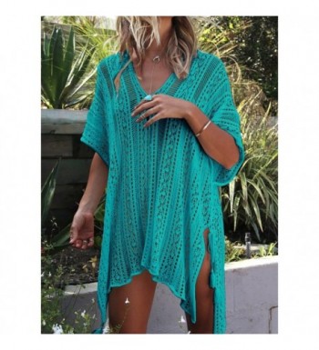 Women's Swim Bathing Suit Crochet Beach Bikini Cover Up - Green ...