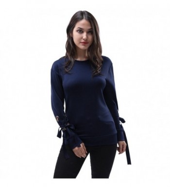 Fancyqube Womens Bowknot Pullover Sweatshirt