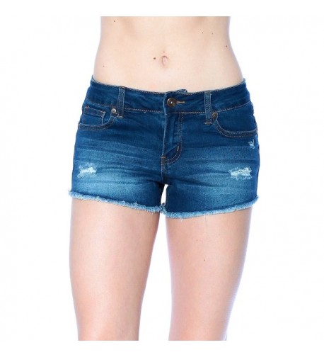 Distressed short shorts Medium Blue