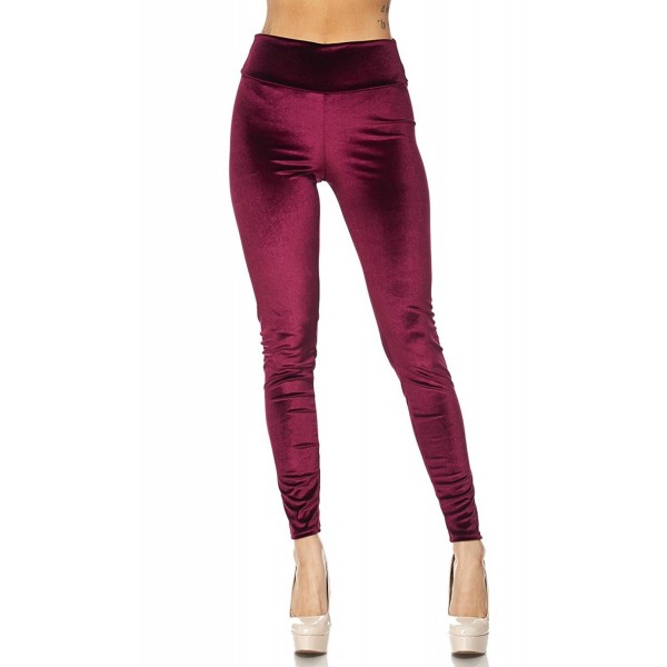 SOHO GLAM Waisted Leggings Burgundy