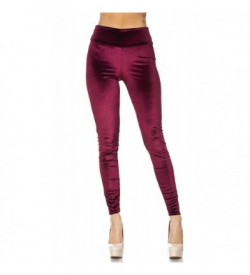 SOHO GLAM Waisted Leggings Burgundy