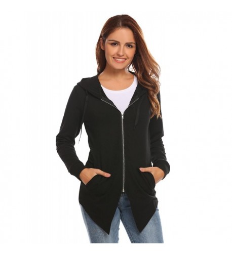 Misakia Hoodie Irregular Sweatshirt Jacket