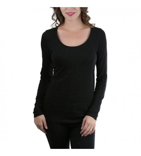 ToBeInStyle Womens Long Sleeve Scoop