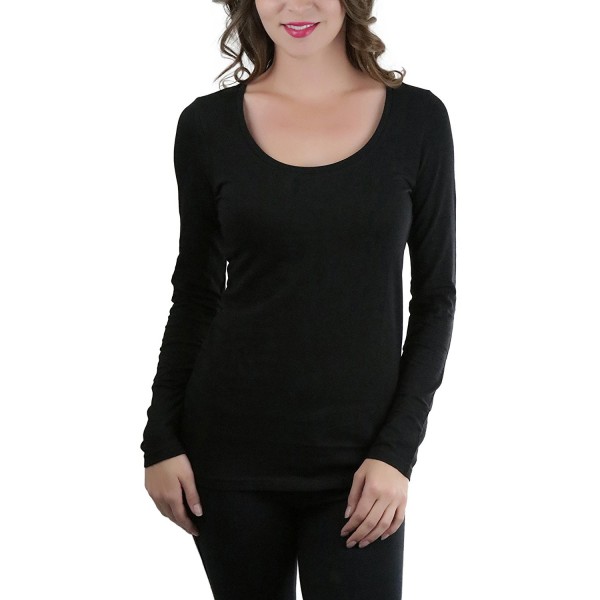 ToBeInStyle Womens Long Sleeve Scoop