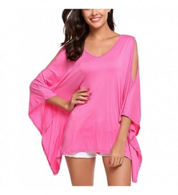 Zeagoo Summer Shoulder Blouses Batwing