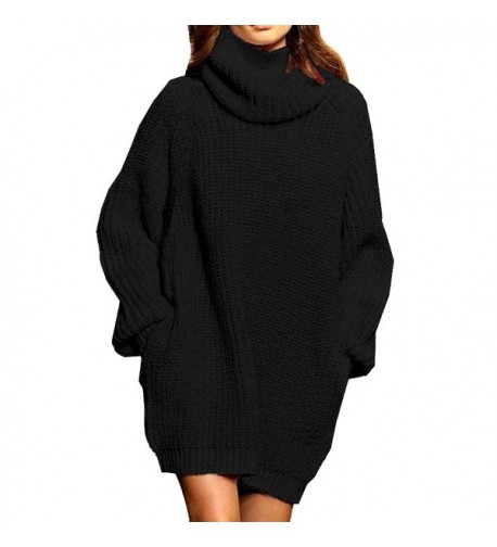 Womens Turtleneck Oversize Pullover Sweater
