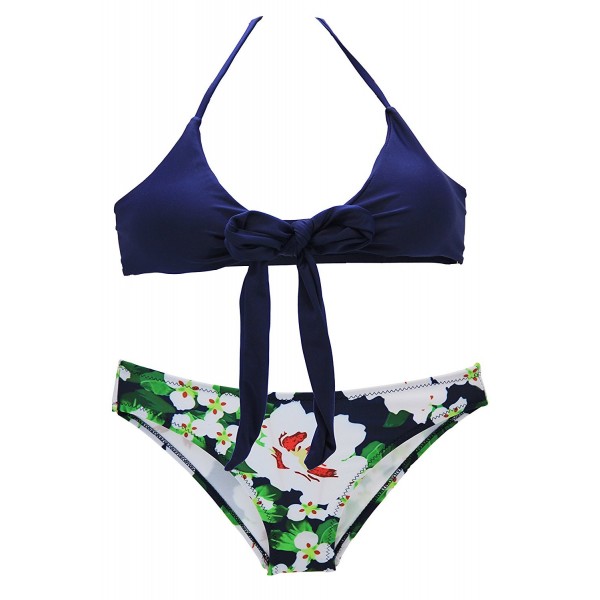 FLORAVOGUE Womens Bikini Printing Halter