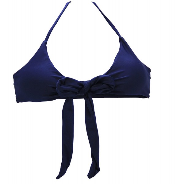 Women's Front Cross Printing Bikini Set Swimsuit - Navy Blue - CT1827TTCMQ