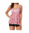 tengweng Vintage Floral Tankini Swimsuit