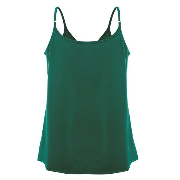 Womens Plus Size Cami V-Neck Basic Camisole Tank Top - Dark Green ...