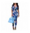 Womens Sleeve Tropical Bodycon Jumpsuit