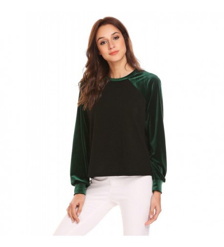 Zeagoo Velvet Crewneck Lightweight Sweatshirt