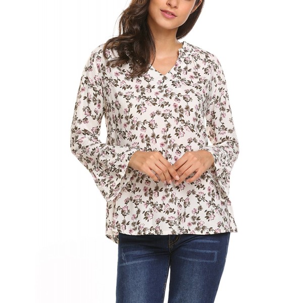 HOTOUCH Womens Casual Floral Sleeve