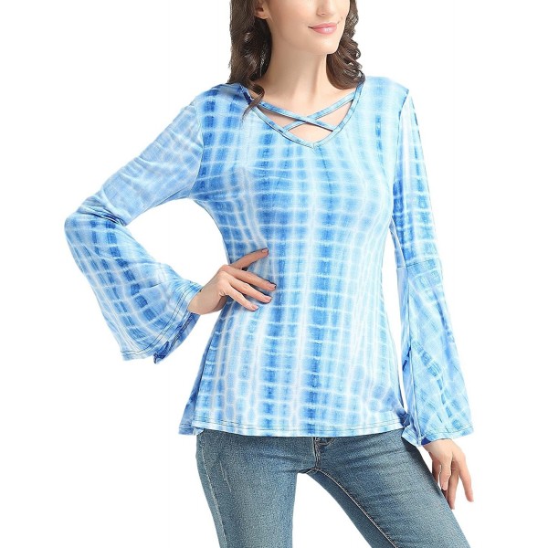 DREAGAL Womens Sleeve Blouse Criss