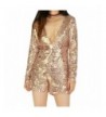 YSJ Sequins Bodycon Jumpsuits Champagne