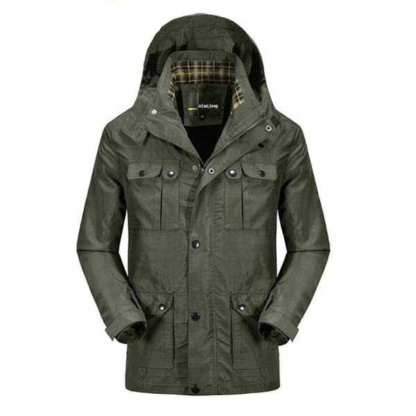 Amoystyle Multi Pocket Water Repellent Jacket Asian