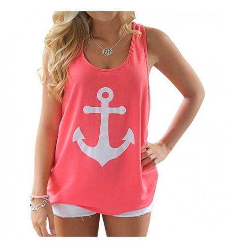 Ezcosplay Womens Sleeveless Anchor Bowknot