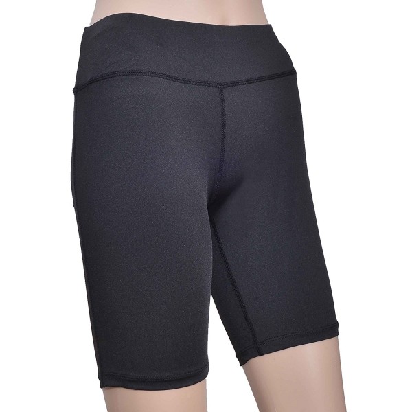 Womens Athletic Workout Yoga Shorts Tummy Control Fitness Running Pants ...