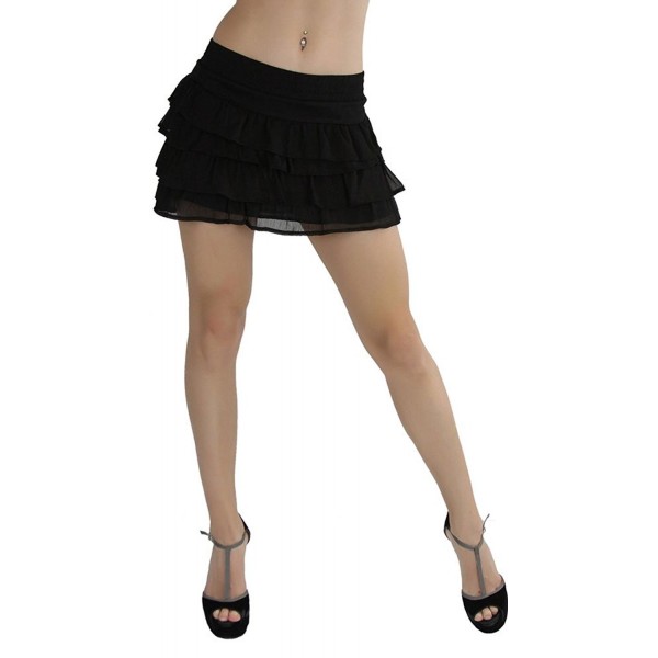 ToBeInStyle Womens Ruffled Layered Miniskirt