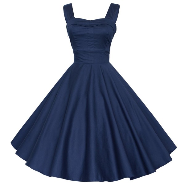 50s 60s Vintage Cocktail Retro Swing Rockabilly Ball Gown Dress ...
