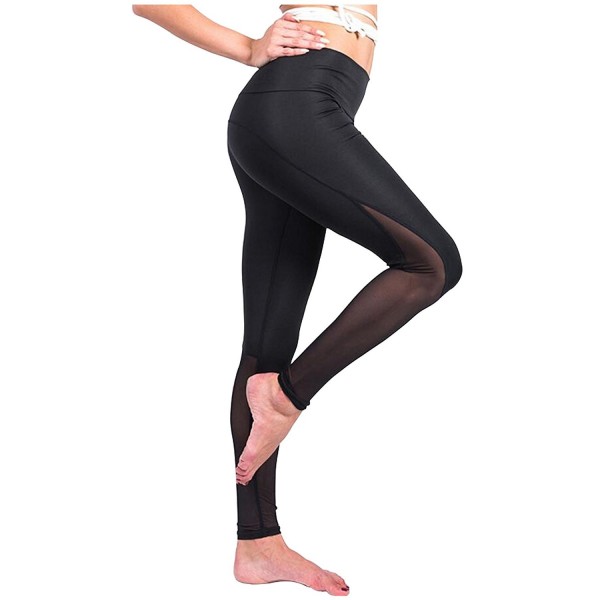 Women High Waist Yoga Pants Running Sports Leggings - Black01 - CJ186L8ZLWL