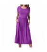 Womens Summer Pockets Casual Purple