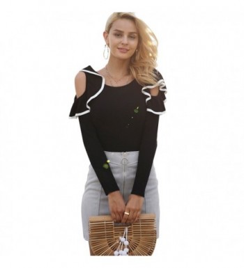 Simplee Shoulder Knitted Pullover Sweater