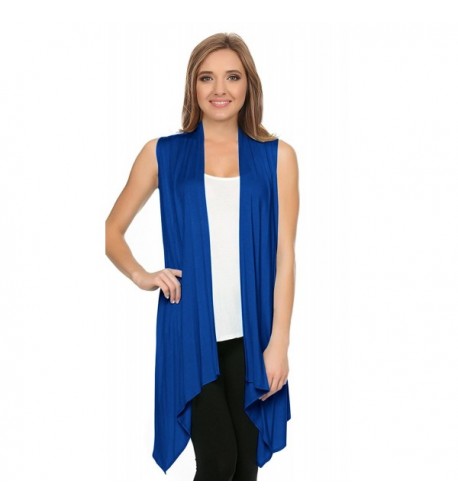 Simlu Sleeveless Drape Cardigan Vests