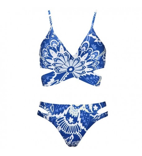 COSPOT Floral Bikini Bandage Swimsuit