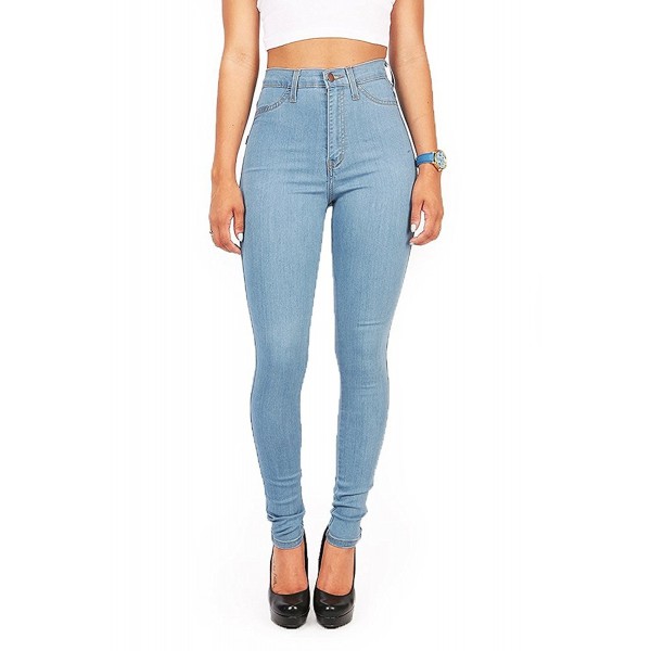 high waisted stretch jeans